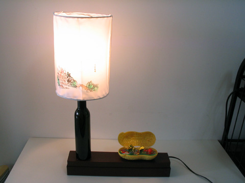 环保，简易！——酒瓶、丝绸手帕DIY台灯（TD013B）